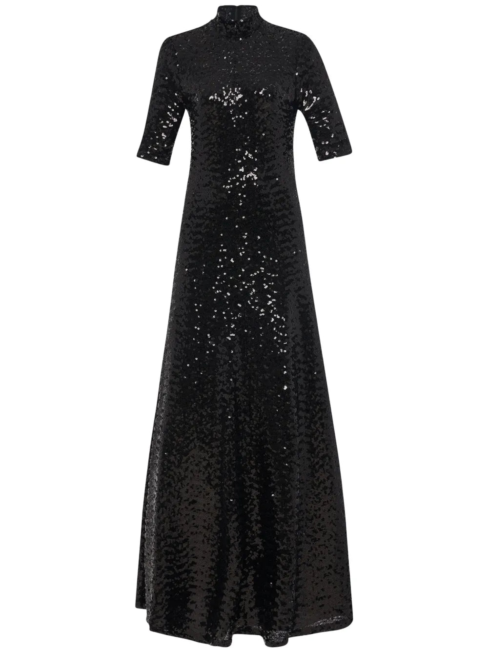 Zip-Up Turtleneck Gown