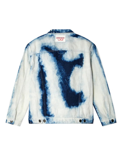 Bleached-Effect Denim Jacket