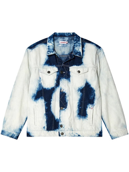 Bleached-Effect Denim Jacket