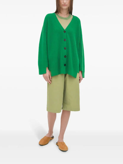 Ribbed Panelled Cardigan