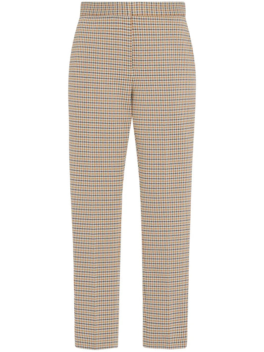 Check-Pattern Trousers