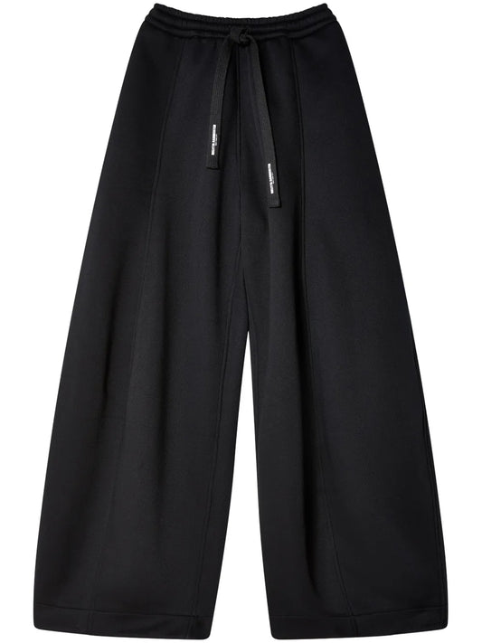 Drawstring-Fastening Wide-Leg Trousers