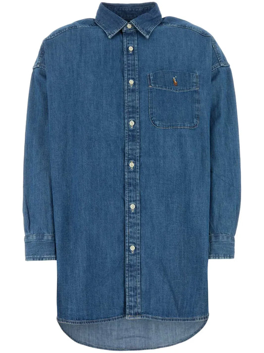 Polo Pony-Embroidered Denim Shirt
