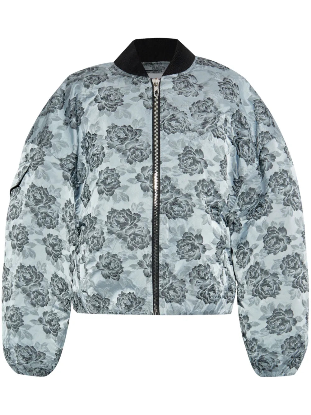 Floral-Pattern Bomber Jacket