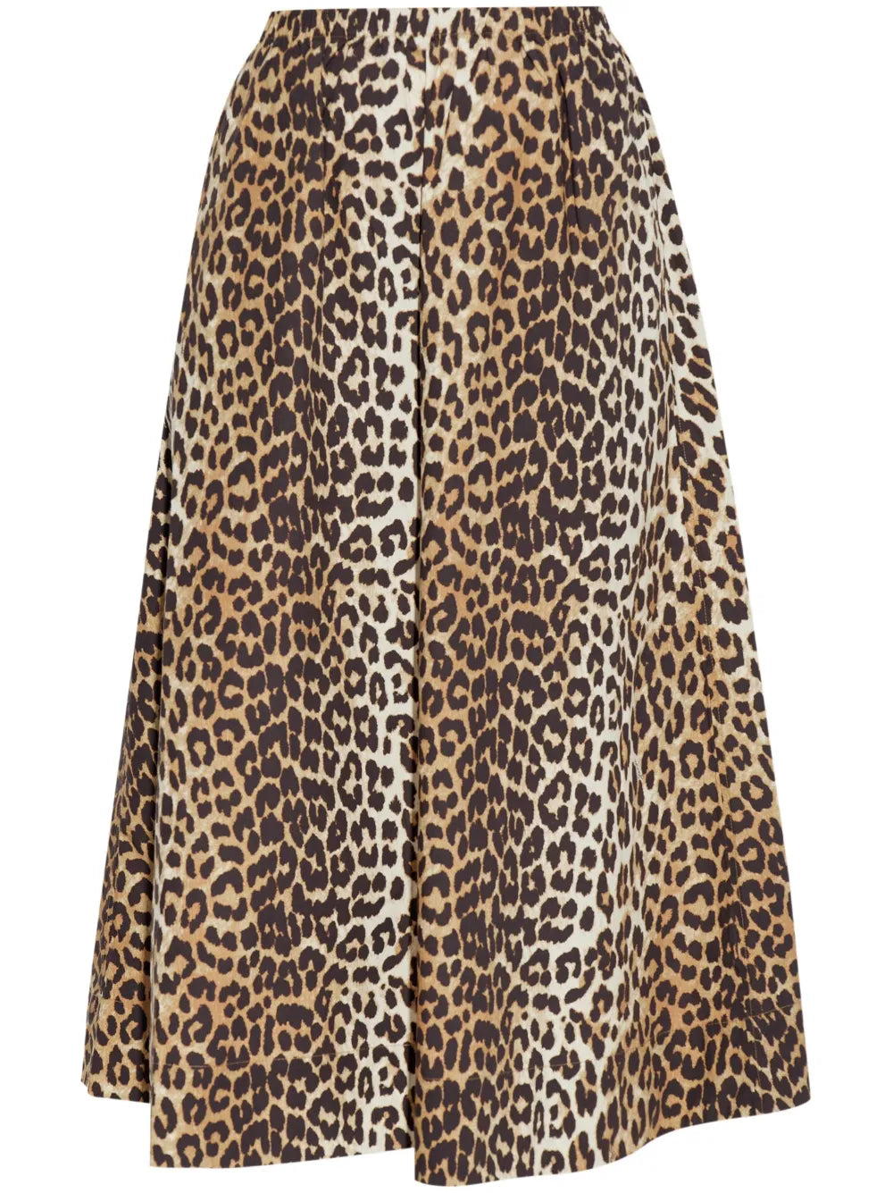 Leopard-Print Midi Skirt