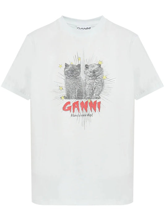 Cats-Print T-Shirt