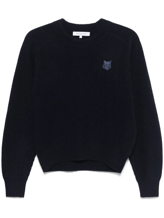 Bold Fox Head-Patch Sweater