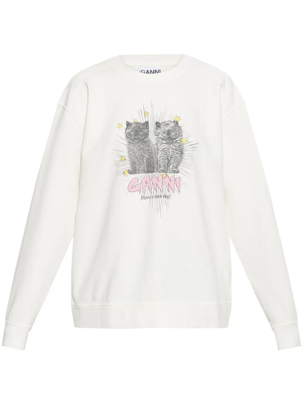 Cats-Print Sweatshirt