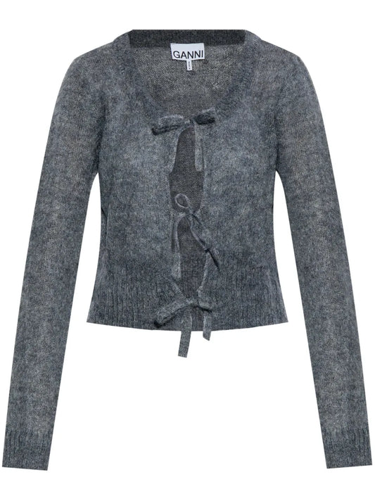 Self-Tie Fastening Cardigan