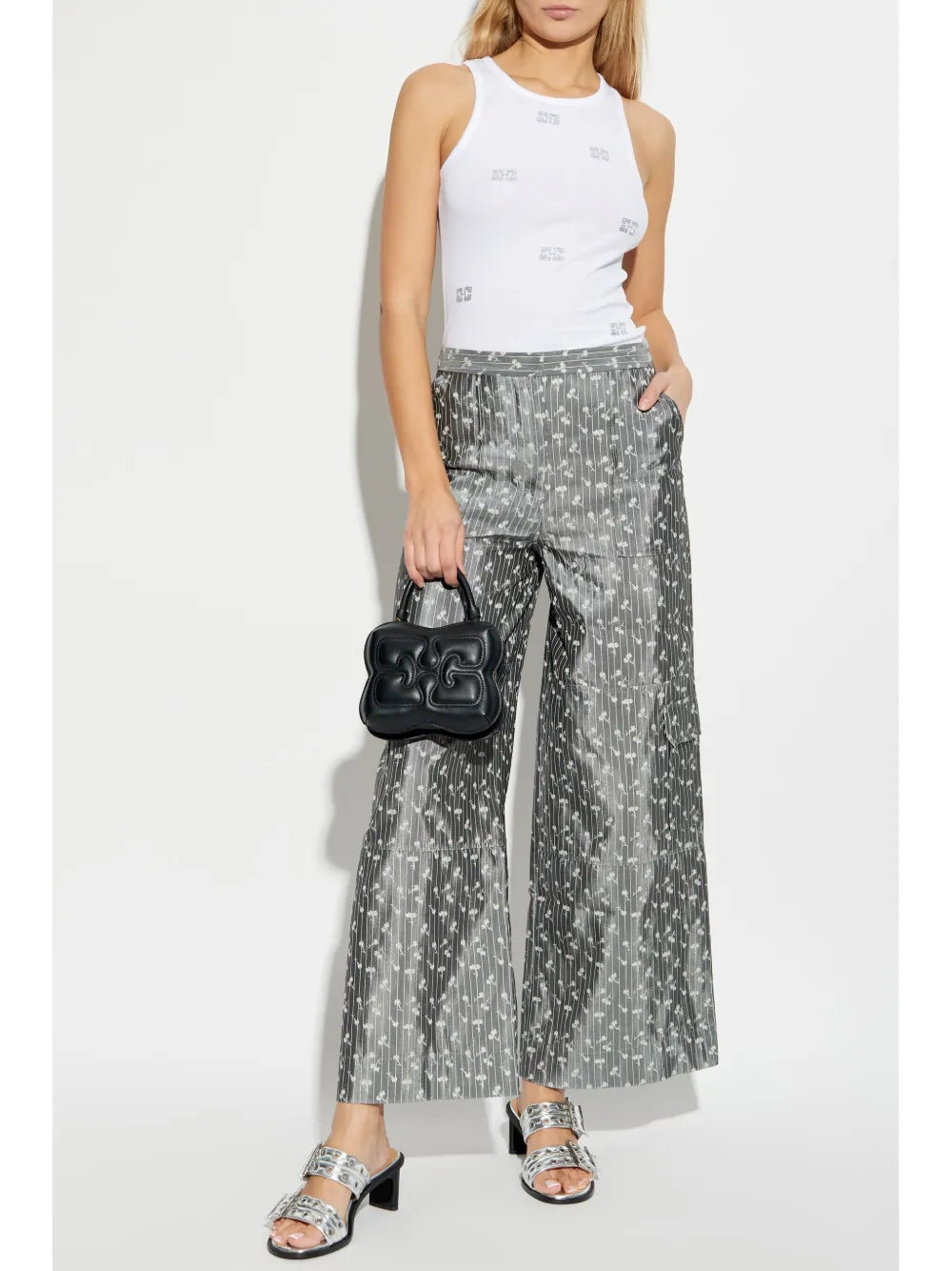 Rhinestone-Embellished Tank Top