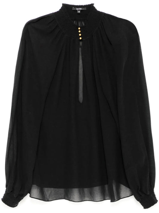 Cutout Georgette Blouse