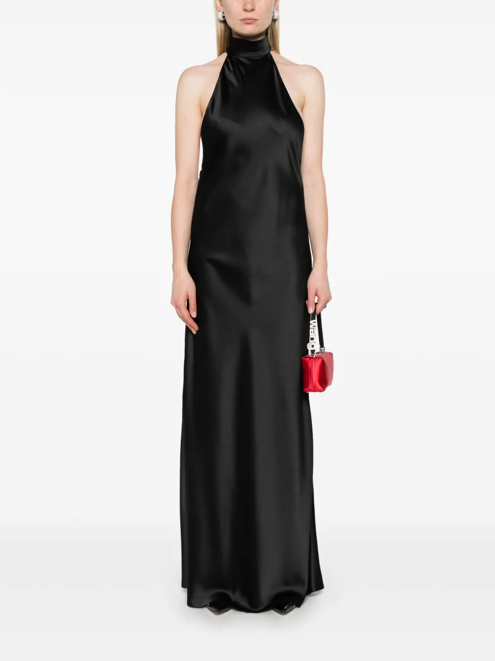 Draped-Detail Maxi Dress