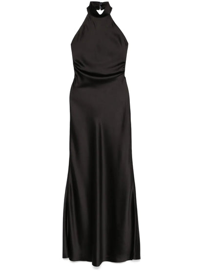 Draped-Detail Maxi Dress