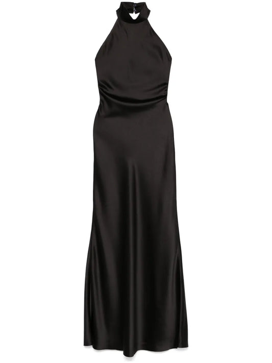 Draped-Detail Maxi Dress