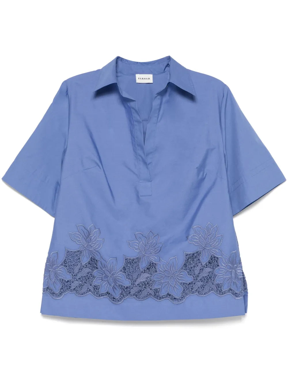 Floral-Embroidered Blouse