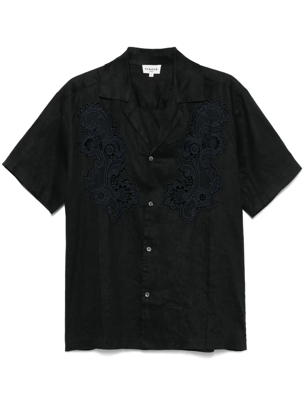 Guipure Lace-Panel Shirt