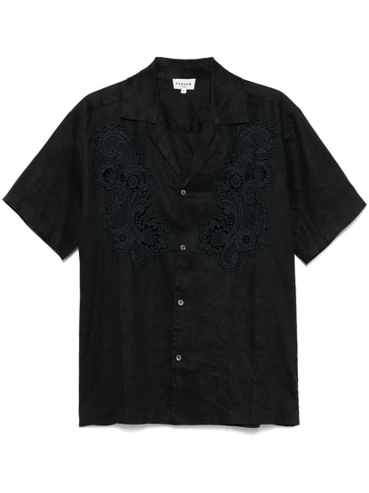 Guipure Lace-Panel Shirt