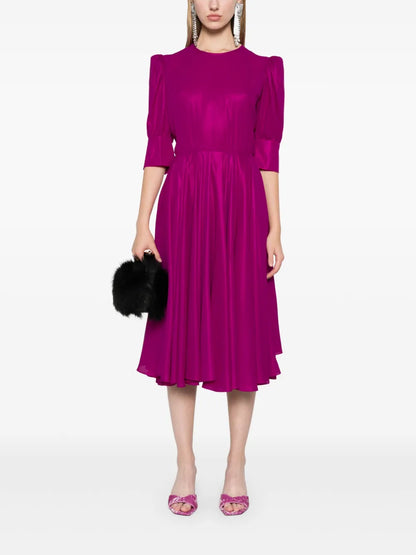 Metallic-Effect Midi Dress
