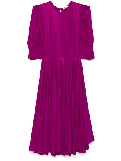 Metallic-Effect Midi Dress