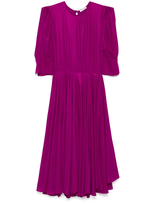 Metallic-Effect Midi Dress