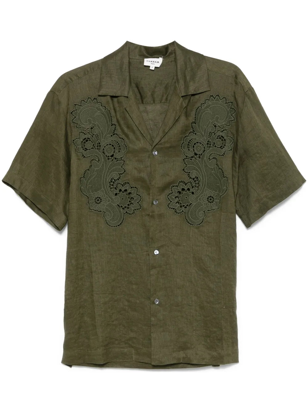 Guipure Lace-Panel Shirt