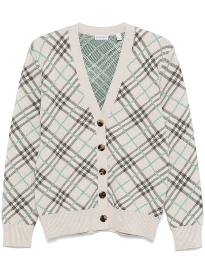 Checked Cardigan