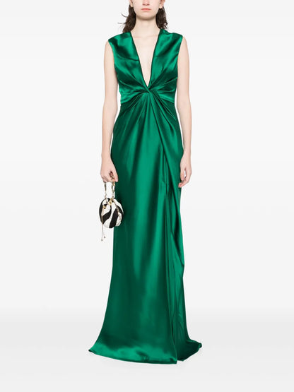 Fluid Twisted Draped Dress