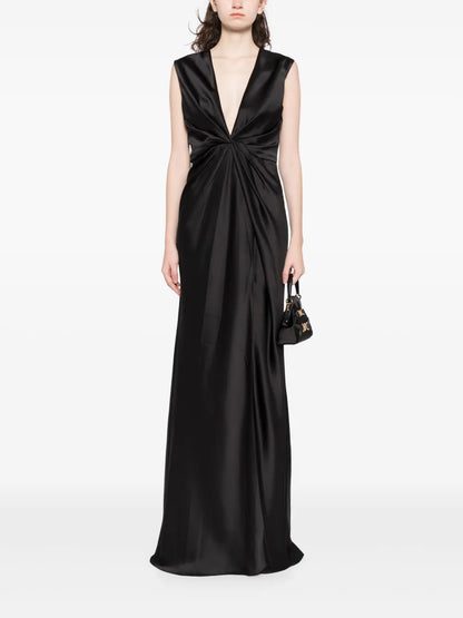 Fluid Twisted Draped Dress