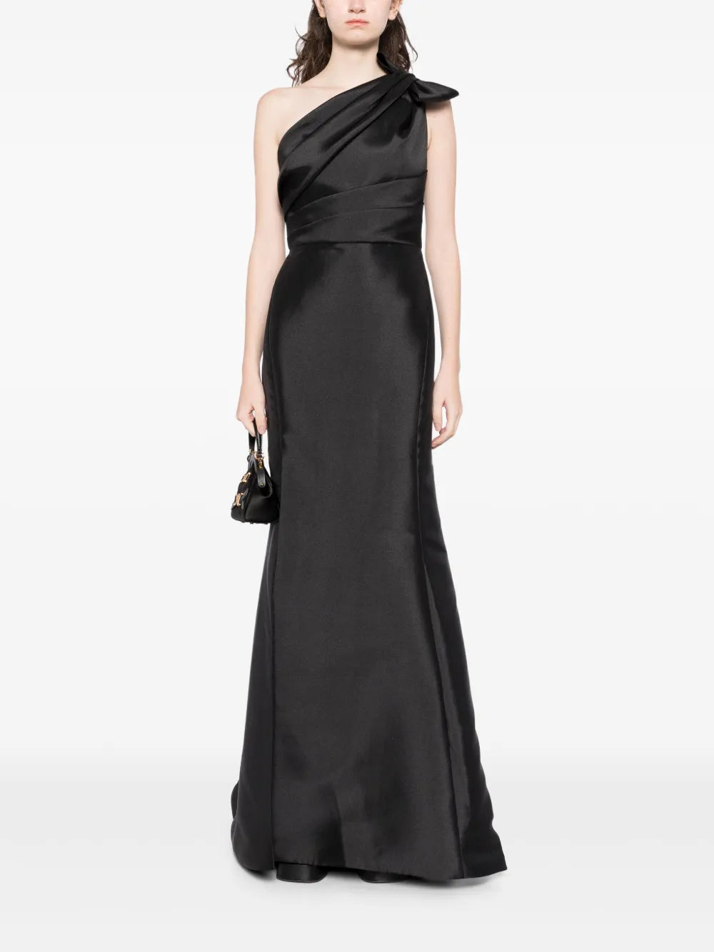 Mikado Draped Bodice Gown