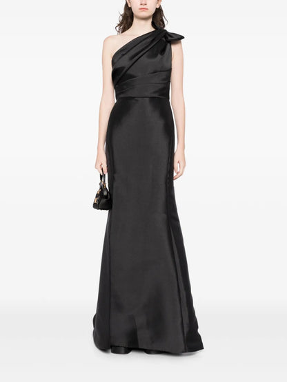 Mikado Draped Bodice Gown