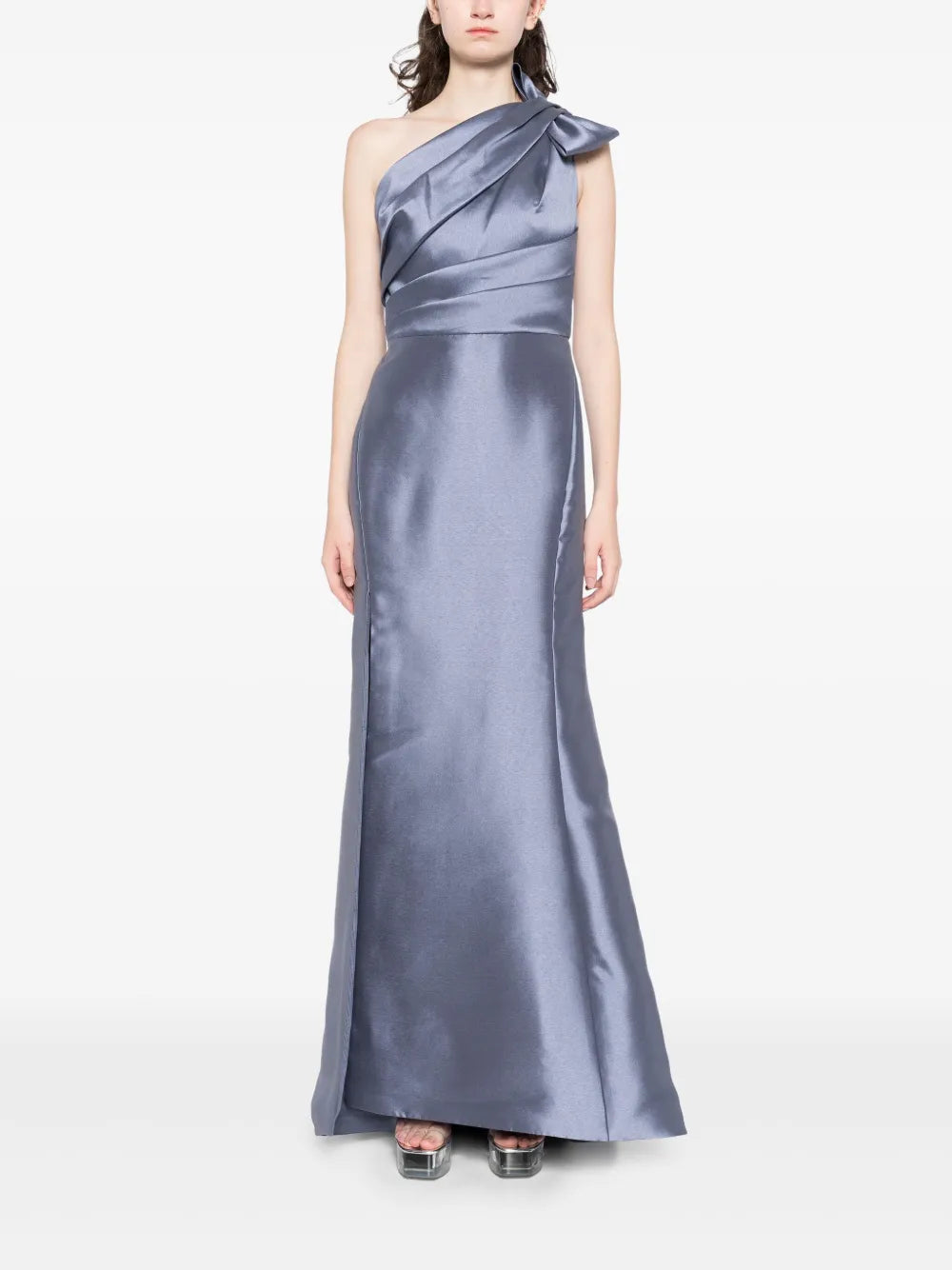 Mikado Draped Bodice Dress