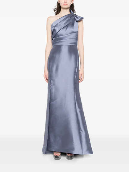 Mikado Draped Bodice Dress