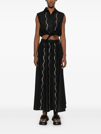 Crystal-Embellished Maxi Skirt