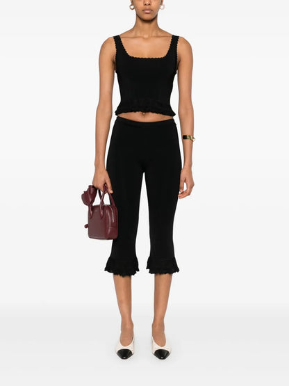 Ruffle-Detailed Trousers