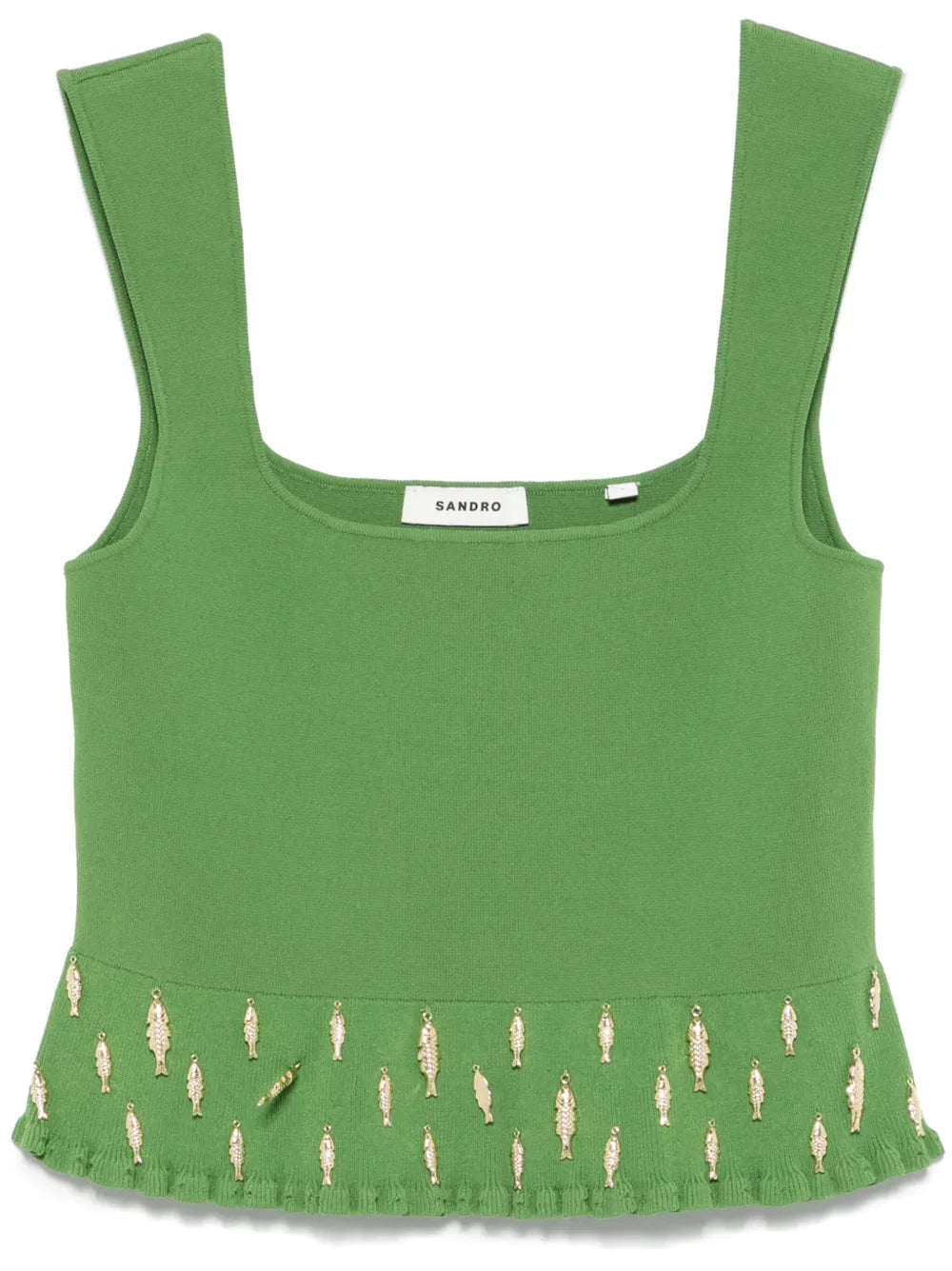 Fish-Pendants Embellished Top