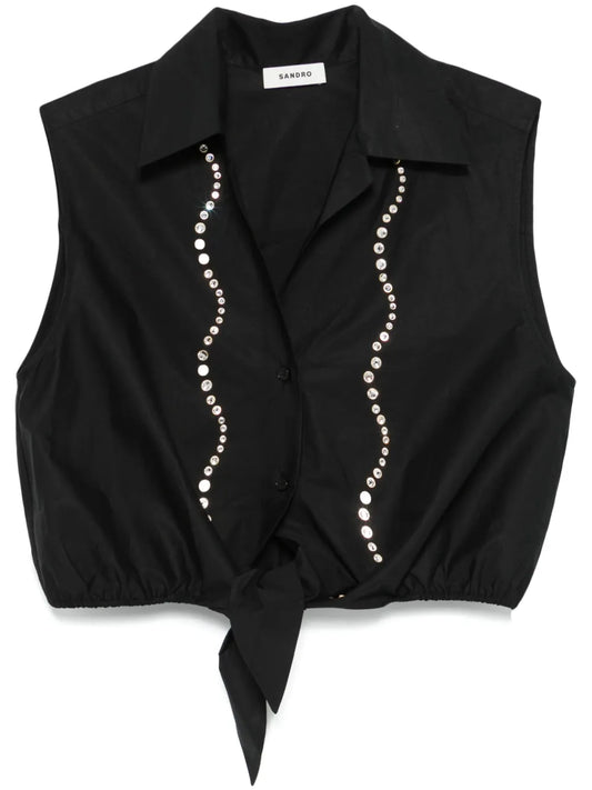 Crystal-Embellished Top