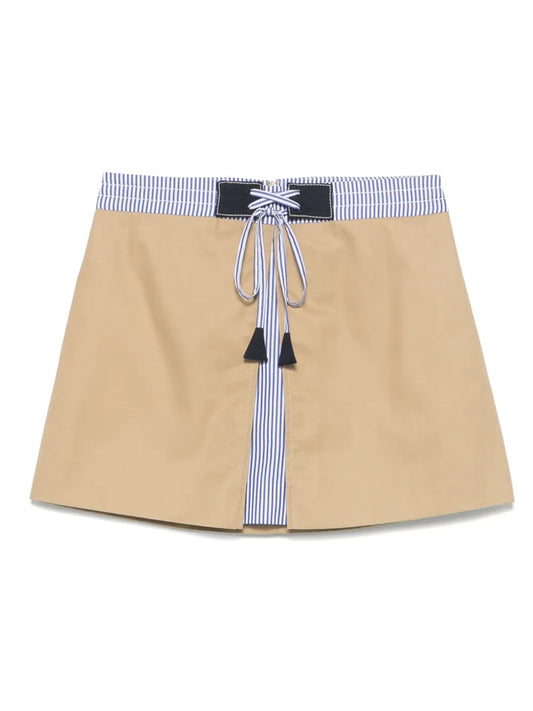 Pleat-Detail Mini Skirt