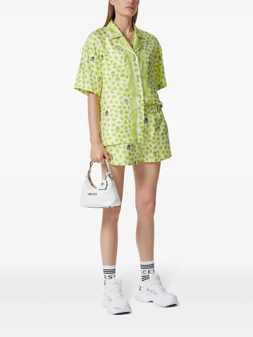 Strawberry Garden Silk Shirt
