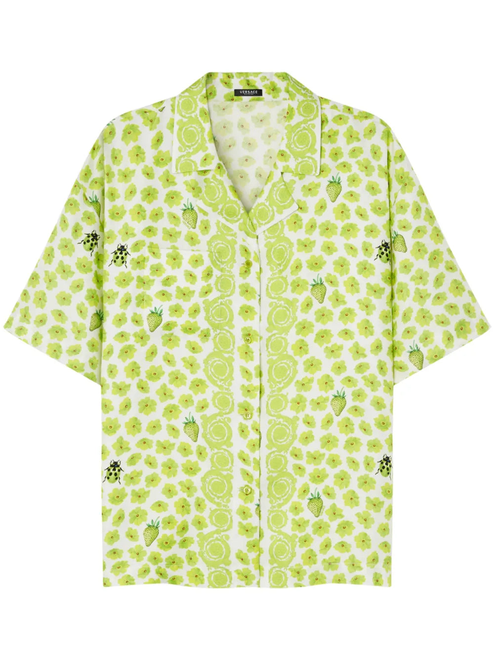 Strawberry Garden Silk Shirt