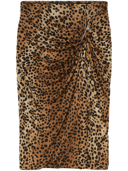 Leopard-Print Mini Skirt