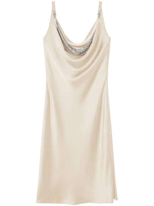 Metal Mesh Slip Midi Dress