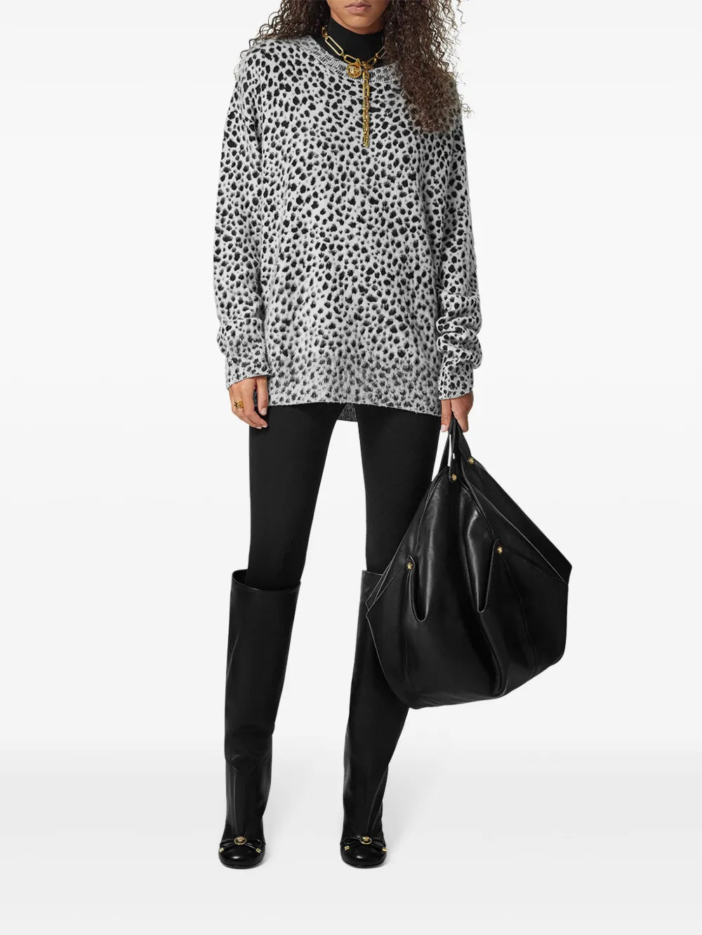Dalmatian-Print Sweater