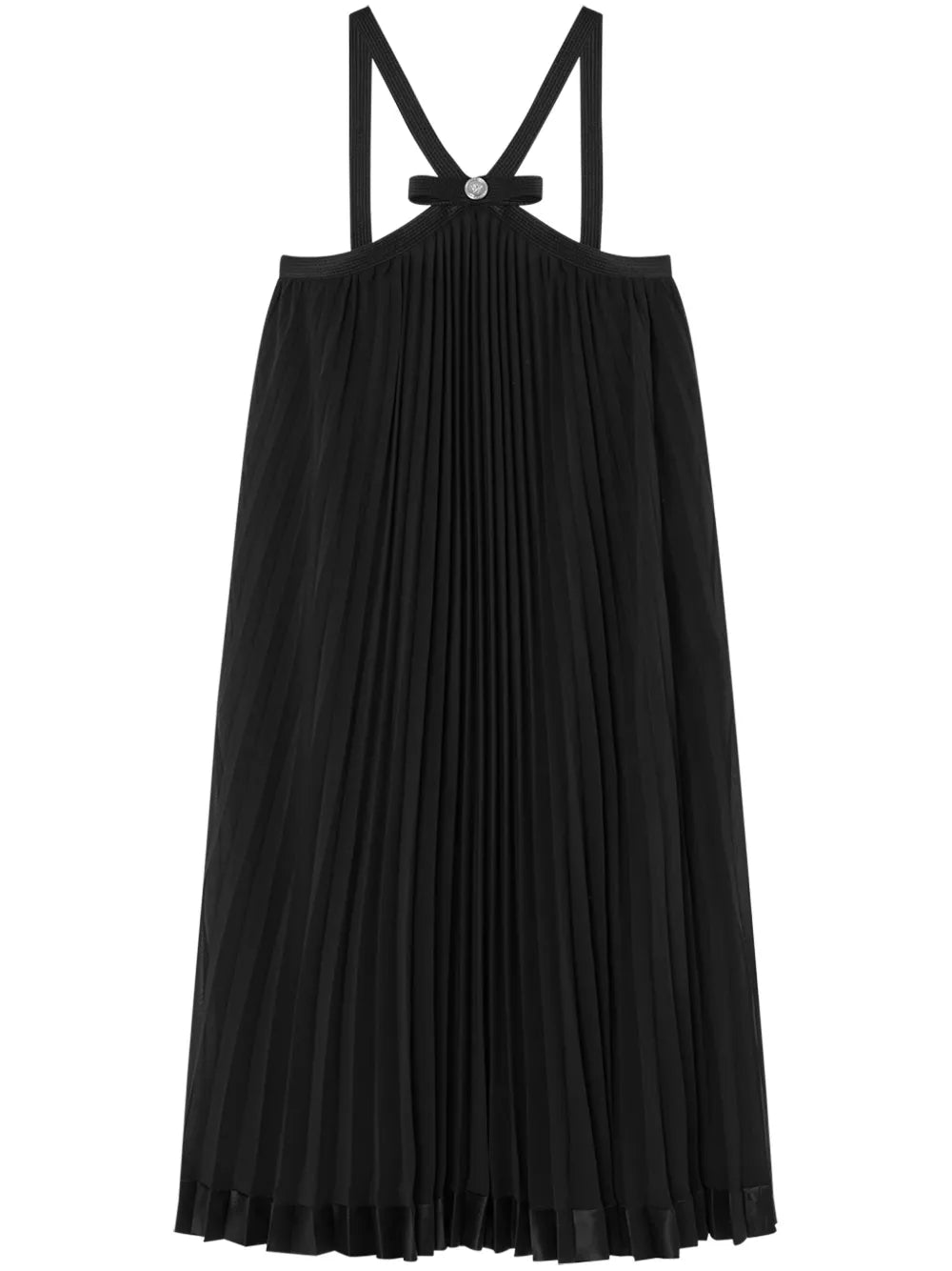 Halterneck Pleated Mini Dress
