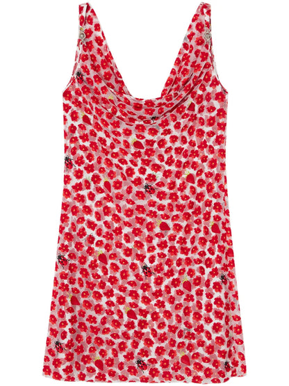 Strawberry Garden Devoré Mini Dress