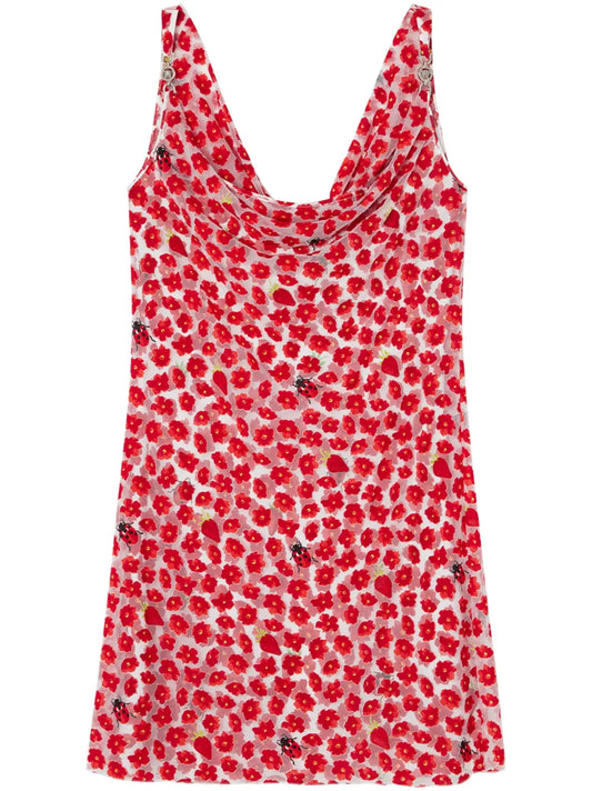 Strawberry Garden Devoré Mini Dress