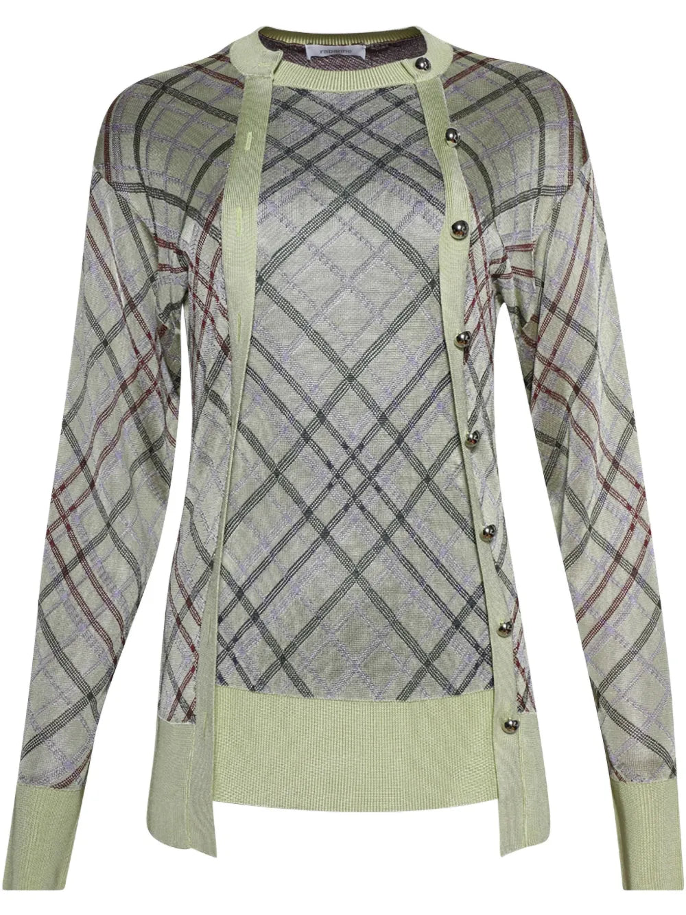 Checked Cardigan