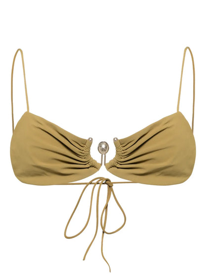 Ruched Orbit Miniscule Bikini Top