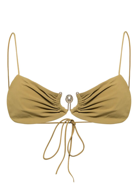 Ruched Orbit Miniscule Bikini Top