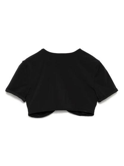 Ruched Orbit Crop T-Shirt