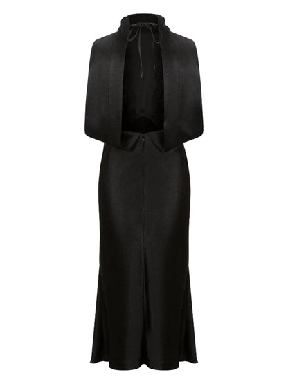 Bias-Cut Backless Dress